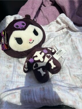 Hello Kitty Kuromi Plush - Dark Purple & Orange Accent